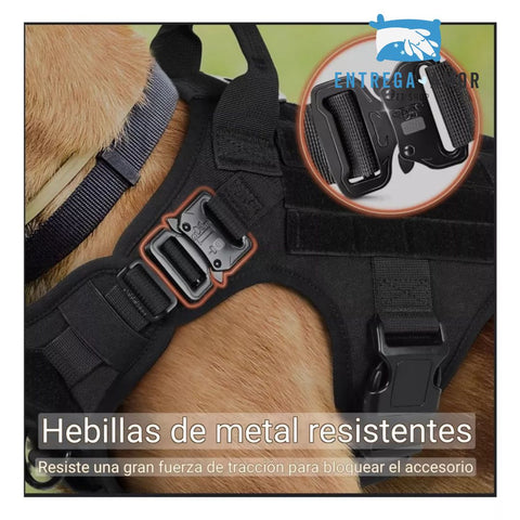 Arnes-Chaleco Táctico Para Perros Grandes Pechera XL